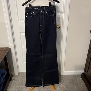 NWT GAP Women’s Authentic Flare Mid-Rise Stretch Dark Indigo Jeans